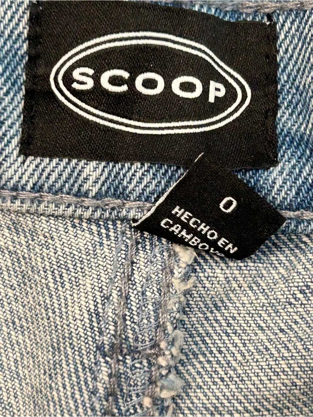 Scoop Baggy Barrel Seamed Light Wash Distressed Wide Leg Women’s Jeans 0 NWT - Picture 6 of 14